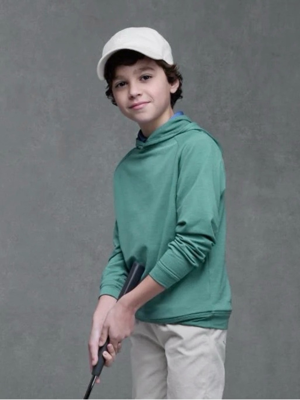 Peter Millar Youth Performance Hoodie-Blue